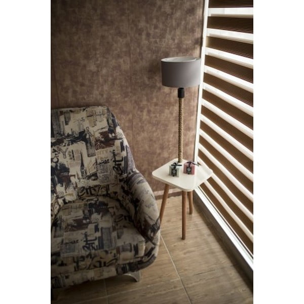 Подова лампа в сив/естествен цвят - Magenta Home