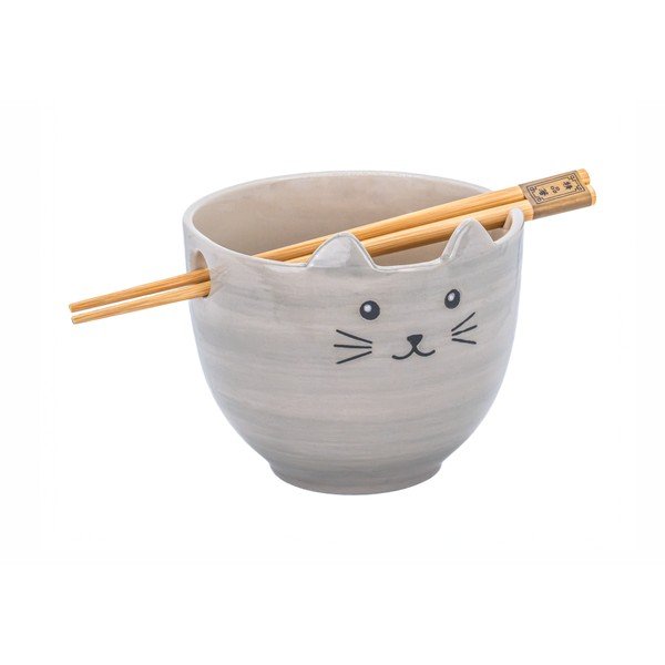 Сива глинена купичка 450 ml Cat – Sass & Belle