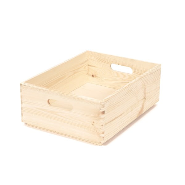 Кутия за съхранение от борова дървесина Custom, 40 x 30 x 14 cm - Compactor