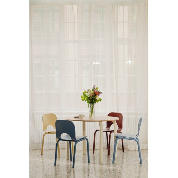 Кръгла трапезна маса с дъбов плот ø 100 cm Meko – noo.ma-image-1