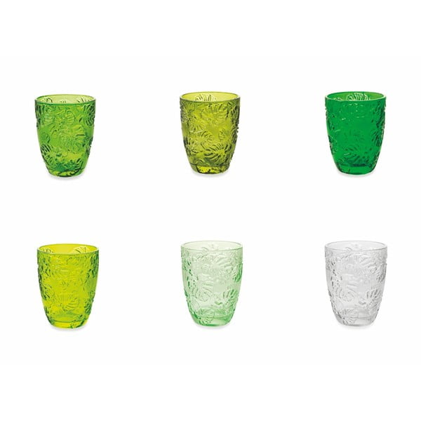Комплект от 6 цветни чаши Villa d'Este Jungle, 230 ml - Villa d'Este