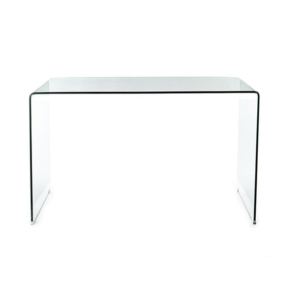 Стъклена работна маса 70x126 cm Bend - Tomasucci