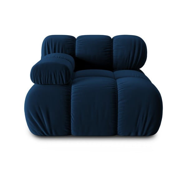 Модул за диван от синьо кадифе (ляв ъгъл) Bellis - Micadoni Home