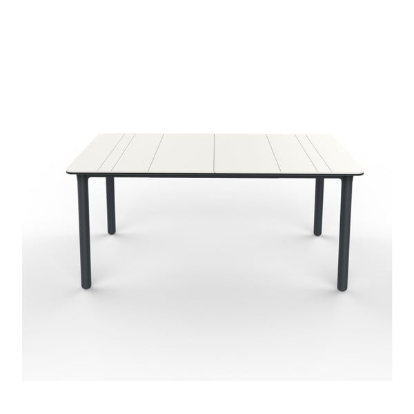 Šedo-bílý zahradní stůl Resol NOA, 160 x 90 cm