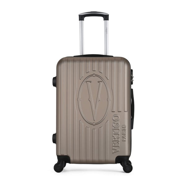 Hnědobéžový cestovní kufr na kolečkách VERTIGO Valise Grand Cadenas Integre Malo, 33 x 52 cm