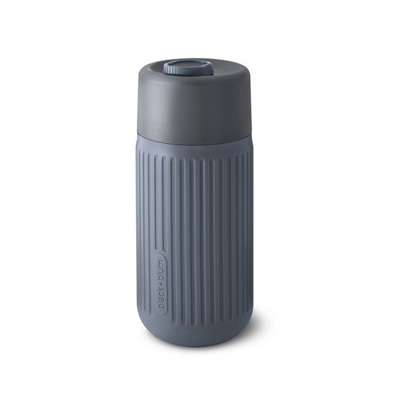 Тъмносива стъклена чаша за път 340 ml – Black + Blum