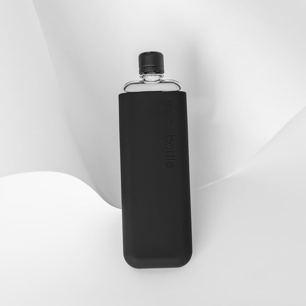 Черен силиконов ръкав за бутилка SLIM Sleeve Slim - Memobottle-image-1