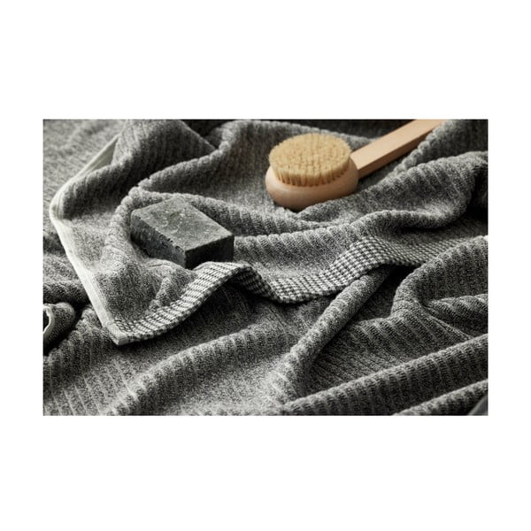 Сива кърпа от органичен памук 50x100 cm Melange - Södahl-image-2