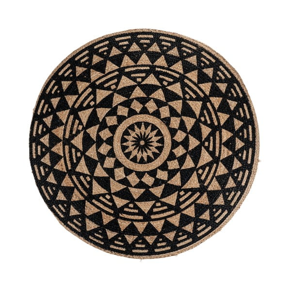 Черен кръгъл килим ø 120 cm Bombay - House Nordic