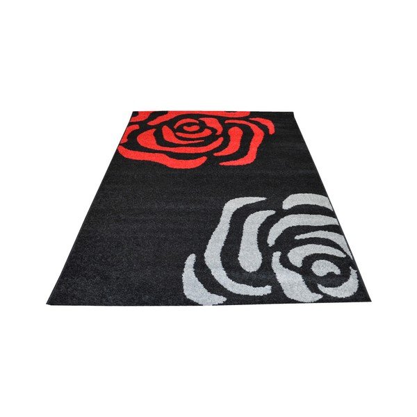 Koberec Flair Rugs Fleurs Black and Red, 160x235 cm-image-1