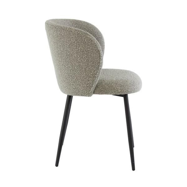 Сив тапициран трапезен стол Elyna – Light & Living-image-4