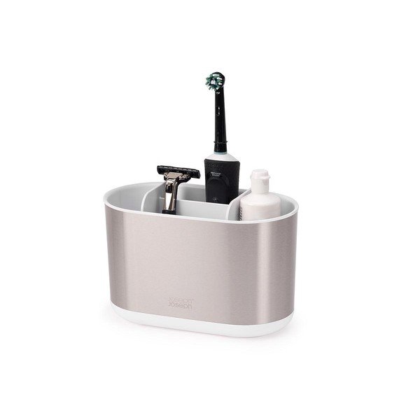 Стойка за четки за зъби от неръждаема стомана в сребрист цвят Duo Steel – Joseph Joseph