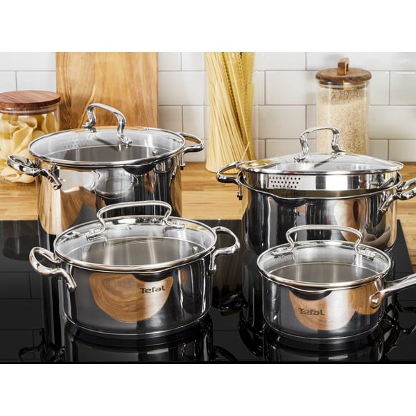 Комплект съдове 10 бр. от неръждаема стомана DUETTO+ G719SA55 – Tefal-image-1