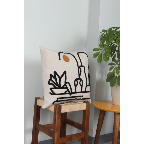 Ленена калъфка за възглавница 43x43 cm Winter Sun – Mioli Decor-image-2