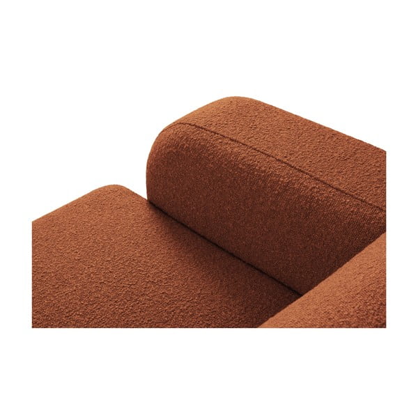 Кафяв ъглов диван от плат букле (десен ъгъл) Molino - Micadoni Home-image-4