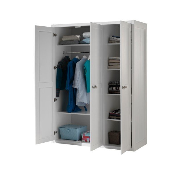 Бял детски гардероб , ширина 145 cm Lewis - Vipack-image-1