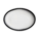 Черно-бяла керамична овална чиния Caviar, 35 x 25 cm - Maxwell & Williams