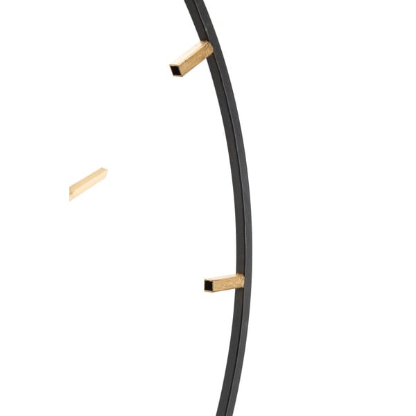 Черен стенен часовник със златни детайли Goldy, ø 60 cm - Mauro Ferretti-image-4