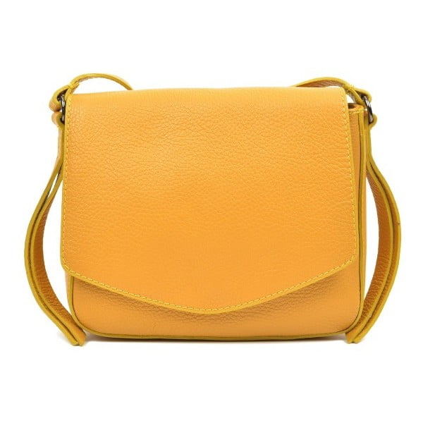Жълта кожена чанта Metelo - Carla Ferreri