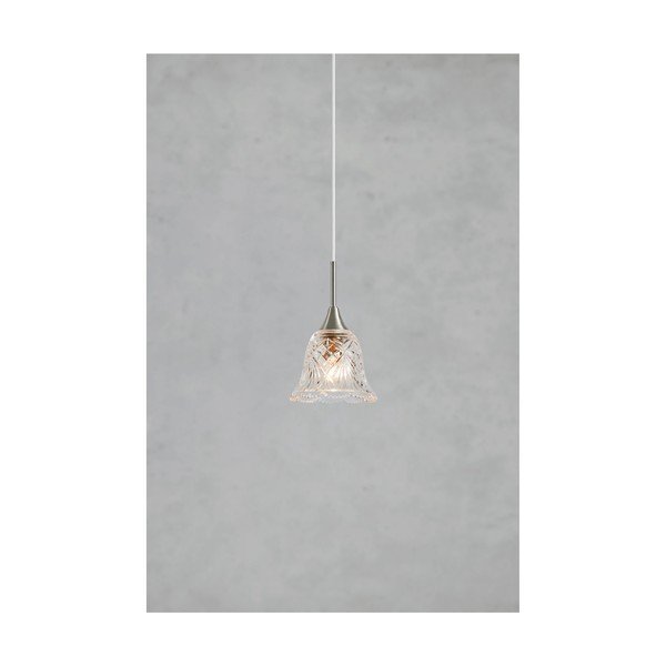 Висящо осветително тяло в сребрист цвят със стъклен абажур ø 13,5 cm Luna – Markslöjd-image-2