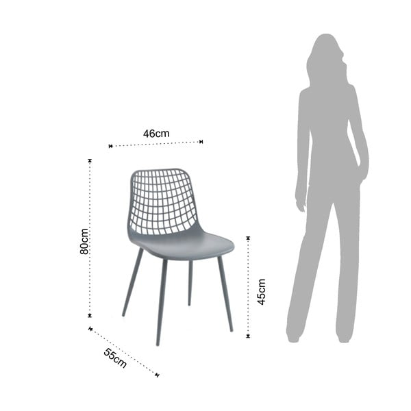 Сиви трапезни столове в комплект от 2 броя Nairobi - Tomasucci-image-4