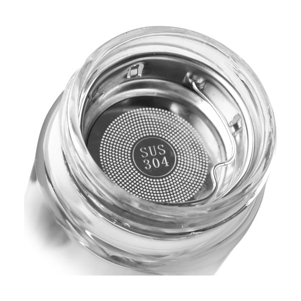 Стъклена бутилка за вода с бамбуков капак , 500 ml - Orion-image-2