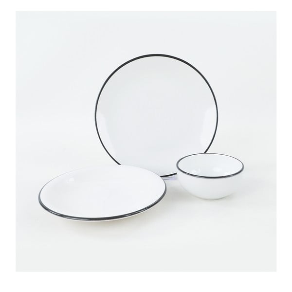 Комплект от 12 части от бели керамични съдове Simply - My Ceramic