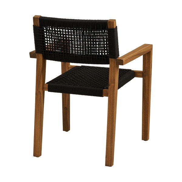 Черен градински стол от масивно дърво Anzio – House Nordic-image-4