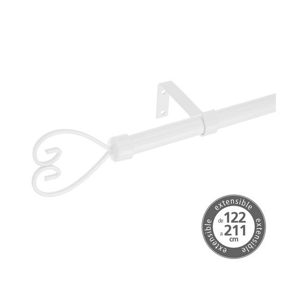 Метален разтегателен корниз 122 - 211 см - Casa Selección-image-1