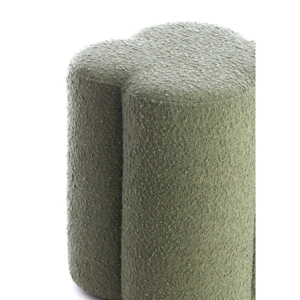 Зелена табуретка от плат букле Nalani – Light & Living-image-3