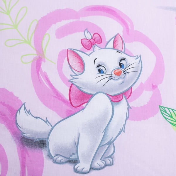 Розово единично  памучно детско спално бельо 140x200 cm Marie Cat "Pink" – Jerry Fabrics-image-4