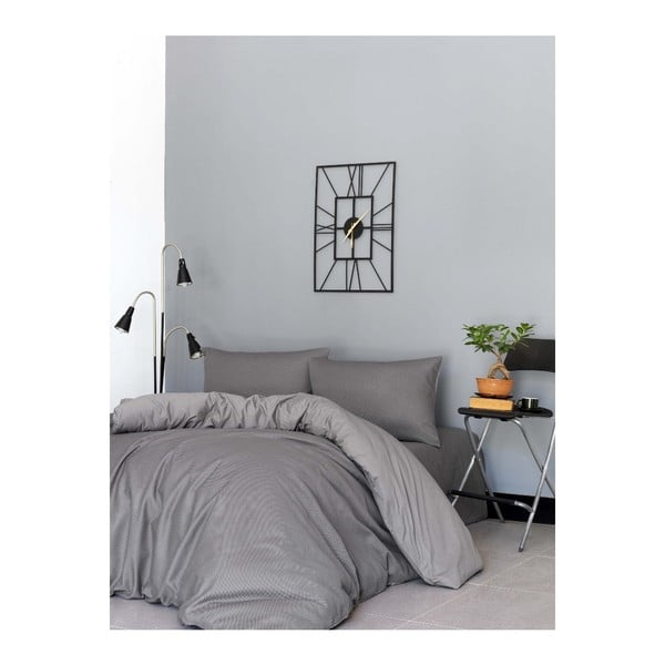 Комплект памучно спално бельо за двойно легло Casual Grey, 200 x 220 cm - Mijolnir