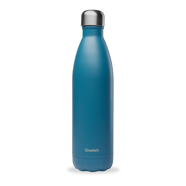 Синя бутилка от неръждаема стомана за пътуване 750 ml Matt - Qwetch