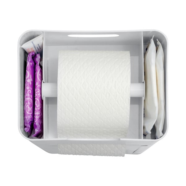 Бяла поставка за тоалетна хартия с четка за тоалетна Imon - Wenko-image-3