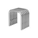 Градински стол метален в сребрист цвят Nokk – noo.ma