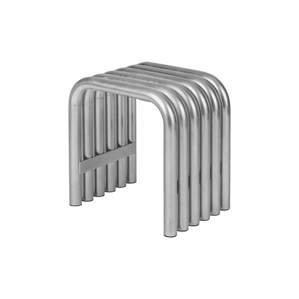 Градински стол метален в сребрист цвят Nokk – noo.ma