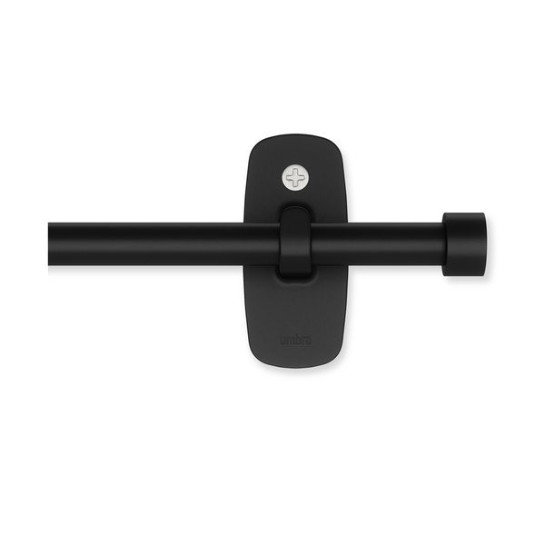 Матово черно стоманен разширяем прът за завеси 40 - 71 cm Adhera – Umbra