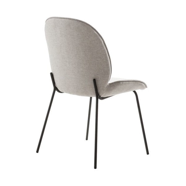 Сив трапезен стол с метална основа Hella - Canett-image-2