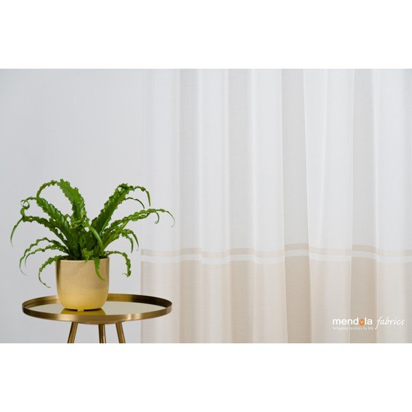 Бежово-бяла завеса 300x260 cm Sanova - Mendola Fabrics-image-3