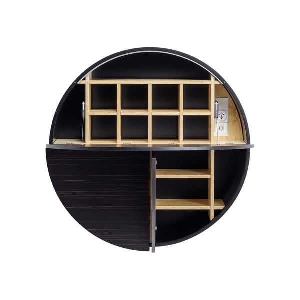 Висящ сгъваем шкаф в черно и кафяво Pill - EMKO-image-3