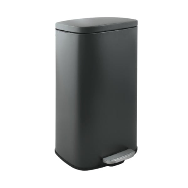 Тъмносиво стоманено кошче за боклук с педал 50 l   Akira – Spirella