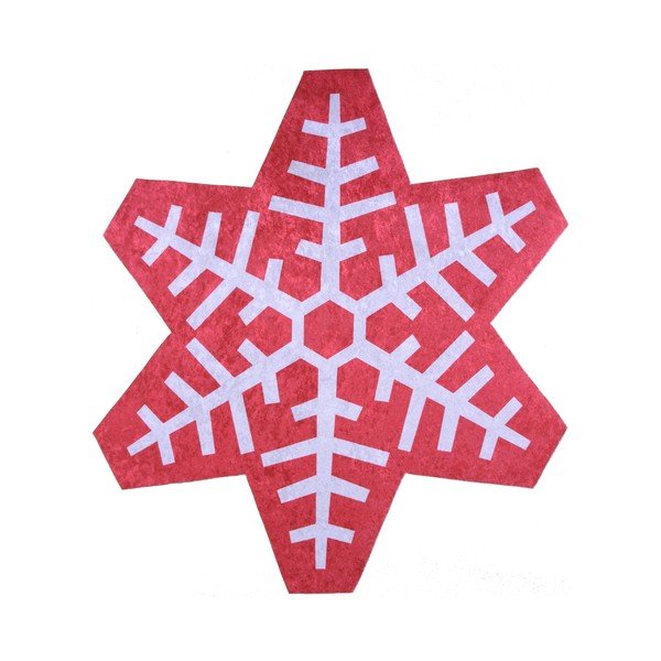 Червен и бял килим Snowflake Special, 160 x 160 cm - Vitaus-image-1