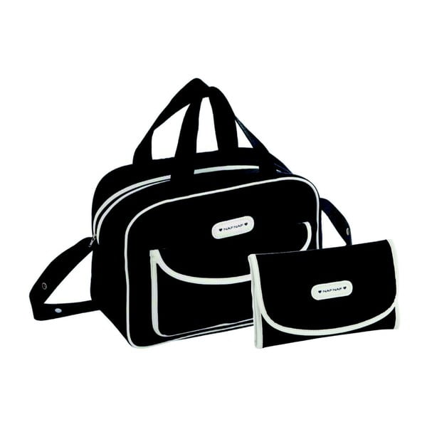 Черна чанта за количка и комплект подложки за преповиване Dots - Naf Naf
