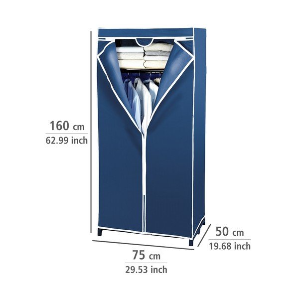 Гардероб от син плат 75x160 cm Air - Wenko-image-2