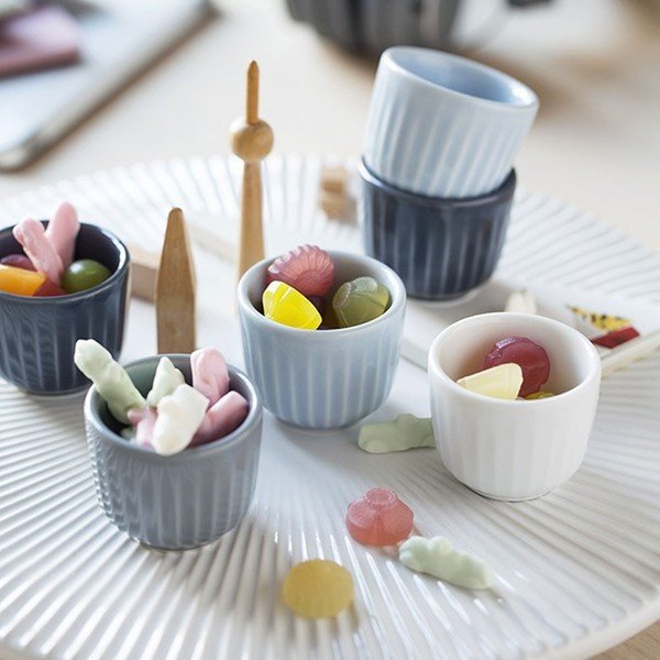 Комплект от 2 чинии за яйца от бял порцелан Hammershoi, ⌀ 8 cm Hammershøi - Kähler Design-image-1