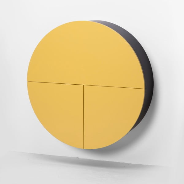 Žlutočerný multifunkční nástěnný stůl EMKO Pill-image-1