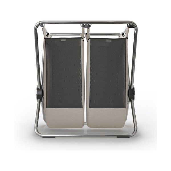 Светлокафяв текстилен сгъваем кош за пране 200 l – simplehuman-image-1