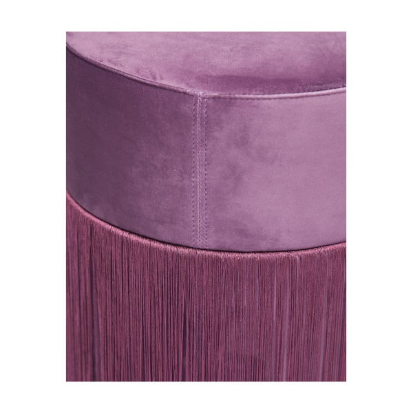 Лилав пуф с кадифена покривка, ø 36 cm - Velvet Atelier-image-1