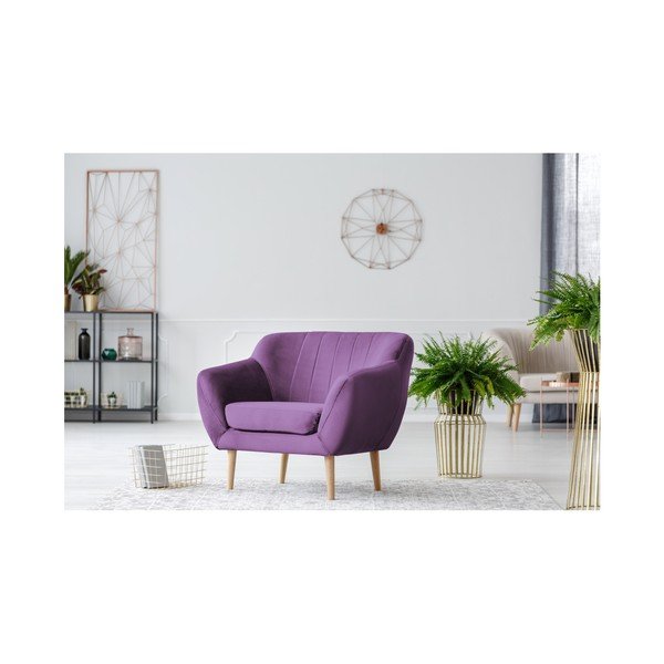 Fialové křeslo Mazzini Sofas Benito-image-2