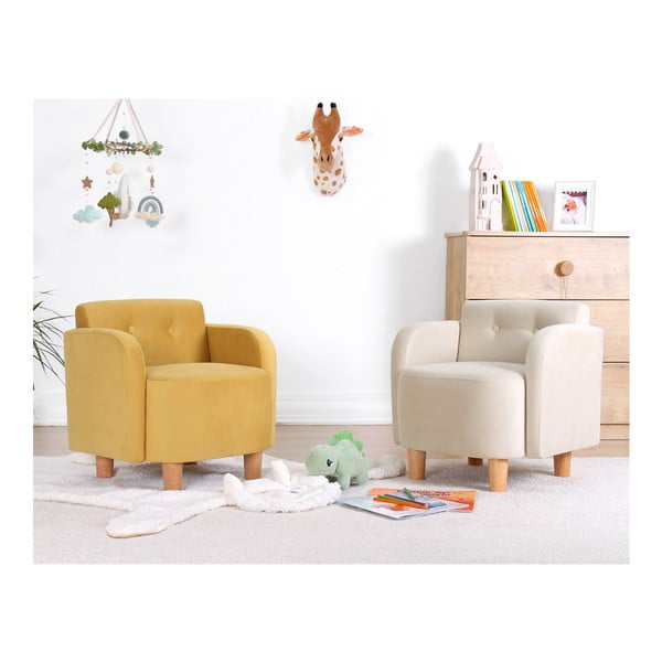 Жълт детски фотьойл Volie – Artie-image-4